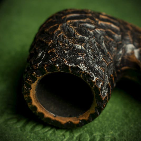 Peterson of Dublin Derry Rusticated Briar Smoking Pipe - Shape 65