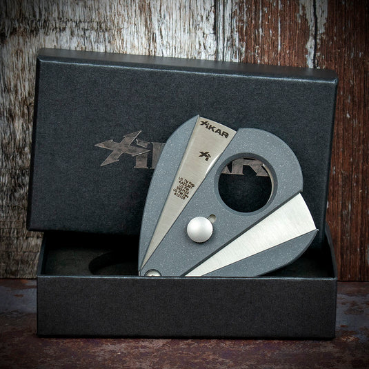 Xikar Xi-2 Granite Silver Fibreglass 200SL Double Blade Cigar Cutter