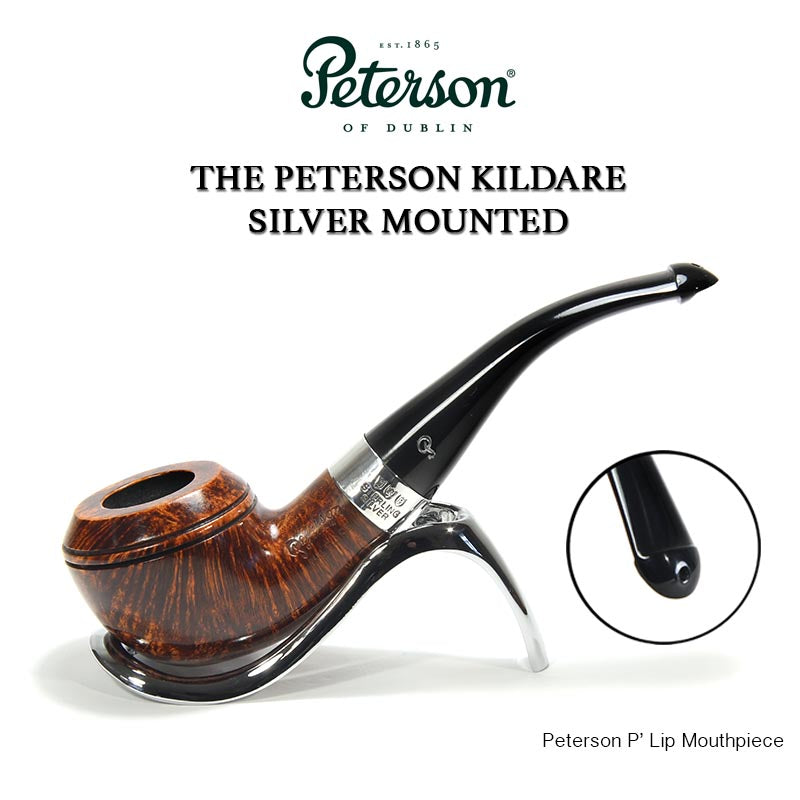 Kildare Silver Mounted Briar Pipe By Peterson Of Dublin - Shape No.999
