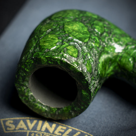 Savinelli Alligator Green 6mm Briar Smoking Pipe - Shape 606