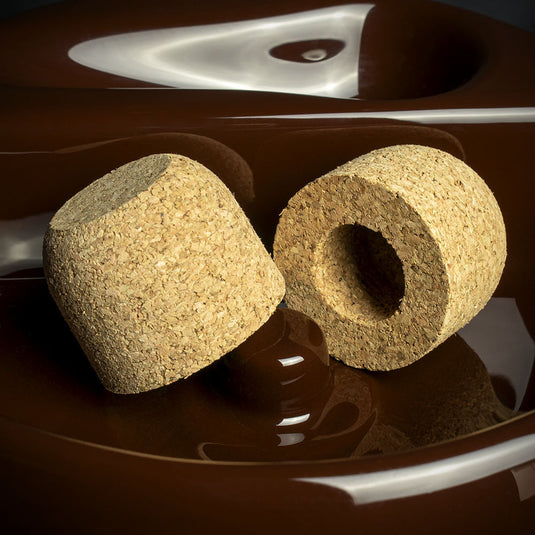 Savinelli Brown Ceramic Ashtray - One Pipe Rest with Cork Knocker