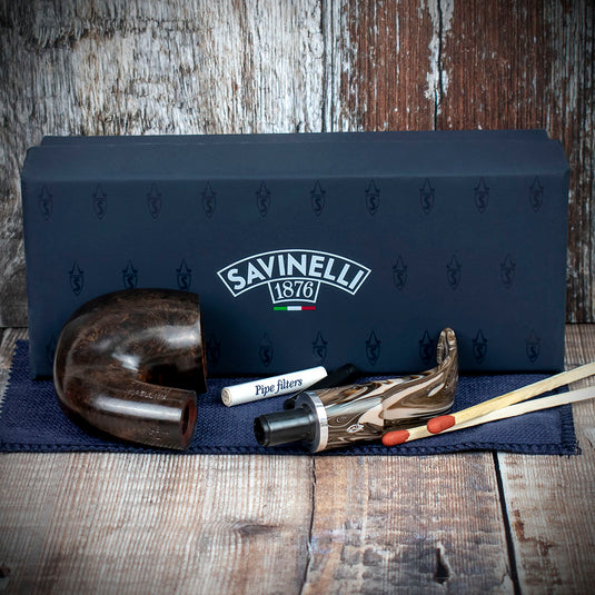 Savinelli Morellina Smooth Brown (614S) 6mm - Briar Pipe