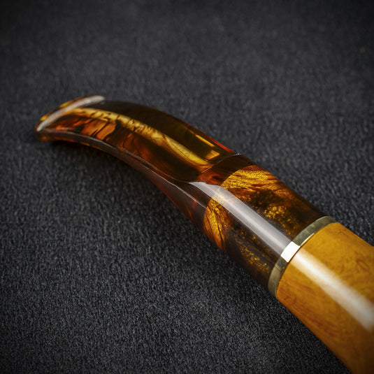 Jean Claude 9mm Filter Tortoise Shell Briar Smoking Pipe - Shape 02