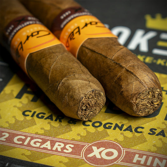 Sample Bag - 2 x J. Cortes Honduran Tubed Cigars & Hine Cigar Reserve Cognac 5cl Miniature