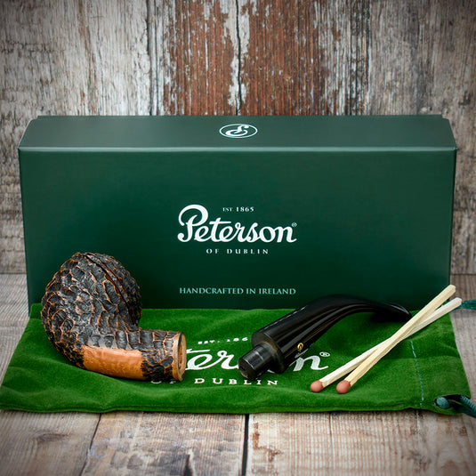 Aran Rusticated Briar Smoking Pipe By Peterson of Dublin - Shape No.999
