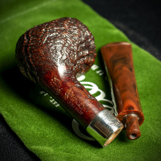 Sandblasted Peterson of Dublin Irish Harp Smoking Pipe - Shape 608