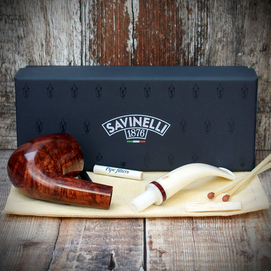Savinelli Avorio Smooth Burgundy 606 - 6mm Briar Pipe