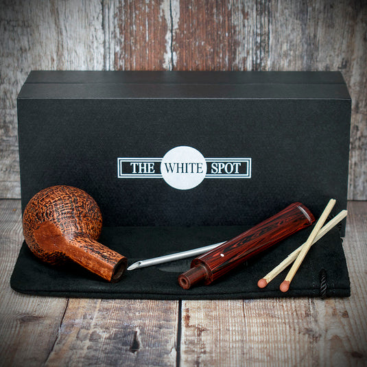 Alfred Dunhill White Spot Briar Smoking Pipe - County 4107