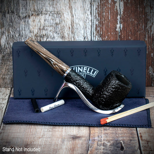 Savinelli Morellina Rustic Black (128R) 6mm - Briar Pipe