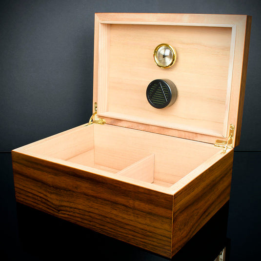 Cigar Humidor Walnut 50 Capacity - HU17