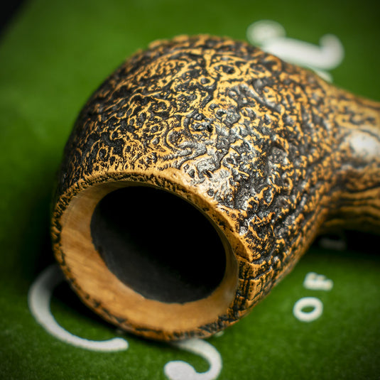 Peterson of Dublin Arklow Sandblasted Briar Smoking Pipe - Shape 87 9mm