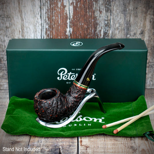 Emerald Rusticated Briar Pipe By Peterson of Dublin - Shape 03 (9mm)