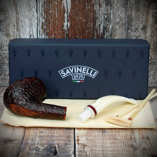 Savinelli Avorio Rustic Brown 606 - 9mm Briar Pipe