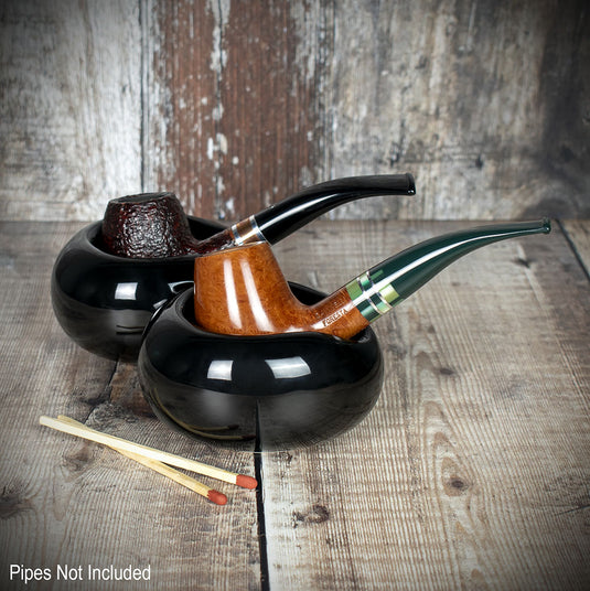 DOUBLE - Savinelli Goccia Ceramic Pipe Rest - Black