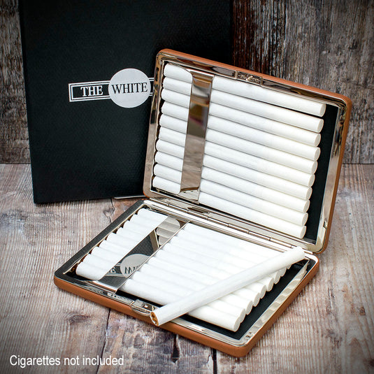 Alfred Dunhill White Spot Terracotta Cigarette Case - 20 Superkings