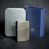 Star Petrol Lighter - Black Nickel