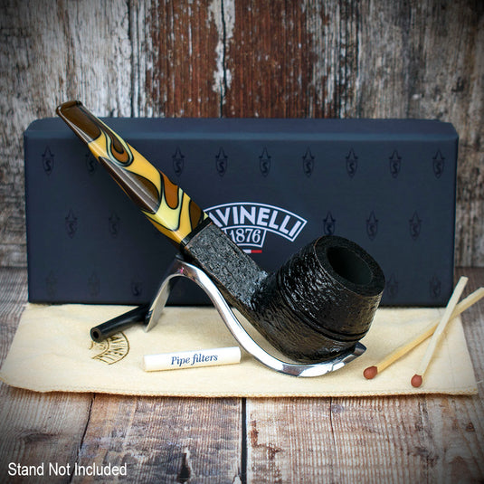 Savinelli Paloma Rustic Black 510 - 6mm Briar Pipe