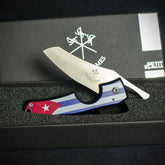 Les Fines Lames Le Petit Cigar Cutter & Knife - Flag Cuban Dark