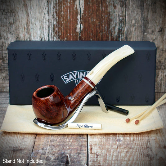 Savinelli Avorio Smooth Burgundy 626 - 6mm Briar Pipe