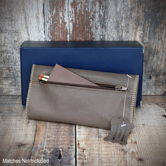 Savinelli Leather Handroller's Tobacco Pouch - Marrone