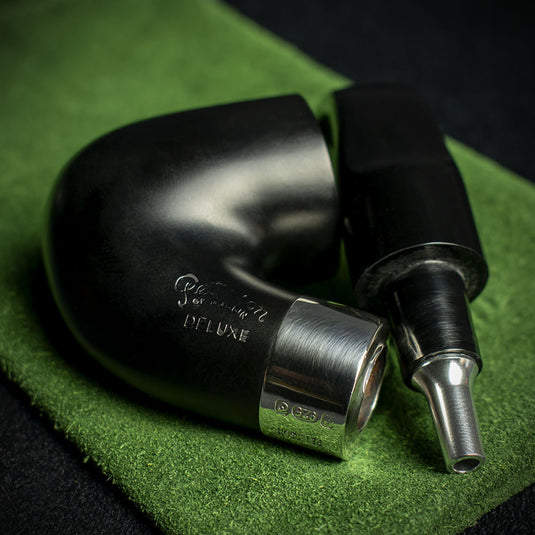 Peterson of Dublin Deluxe System Ebony 8s Briar Smoking Pipe - Shape 68