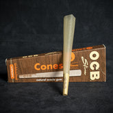 OCB Virgin Unbleached Kingsize Cones - 3 Pack