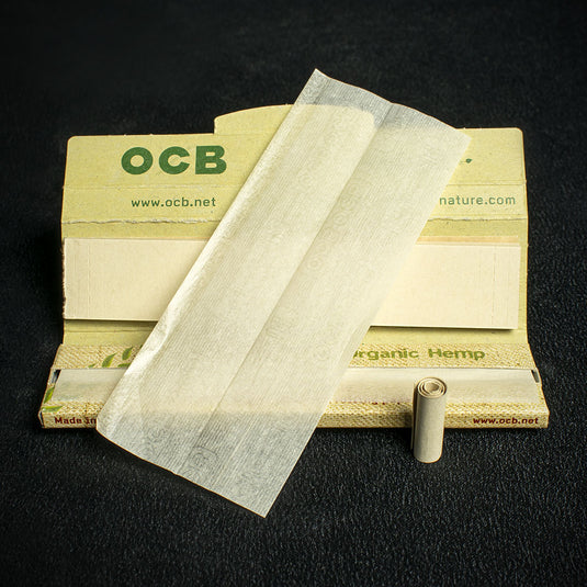 OCB Kingsize Slim Organic Hemp Rolling Papers & Tips - Single Pack