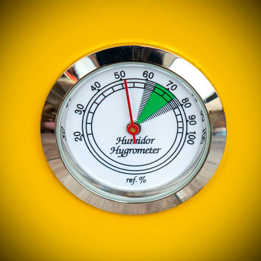 Humidor Yellow/Carbon Gloss Finish - 25 Cigar Capacity