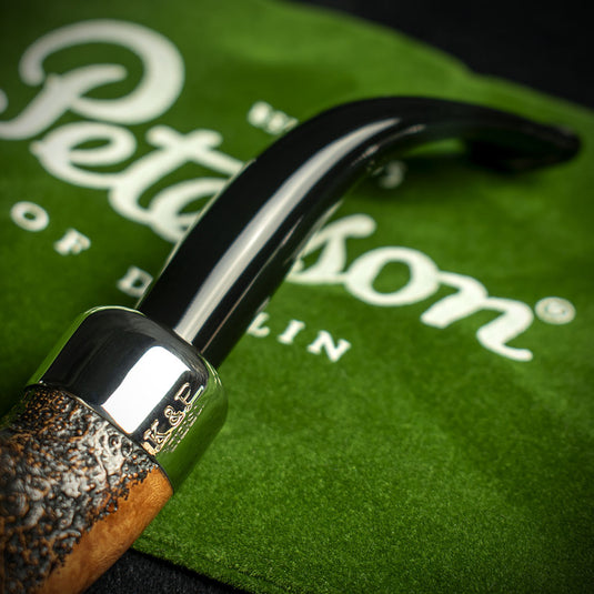 Peterson of Dublin Arklow Sandblasted Briar Smoking Pipe - Shape 230 (9mm)