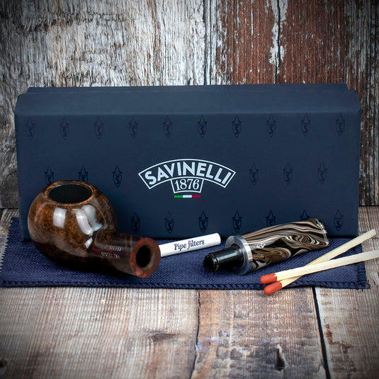 Savinelli Morellina Smooth Brown (321S) 6mm - Briar Pipe