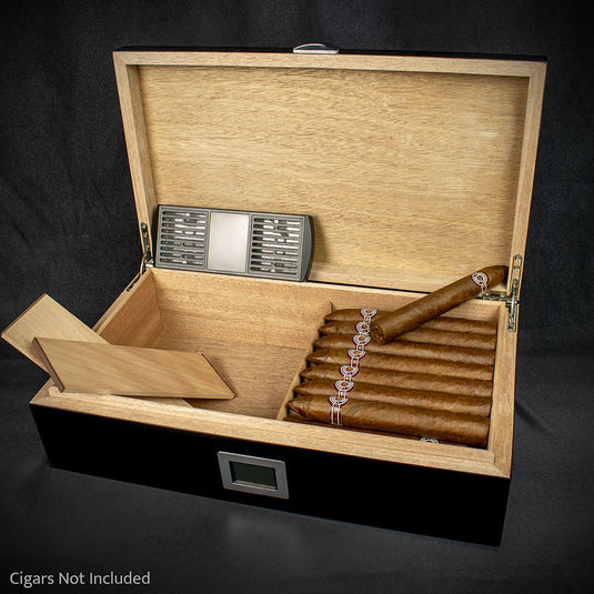 Humidor Cuban Flag Design - 30 - 40 Cigar Capacity