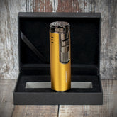 Honest Lewis Cigar Lighter - Gold & Chrome