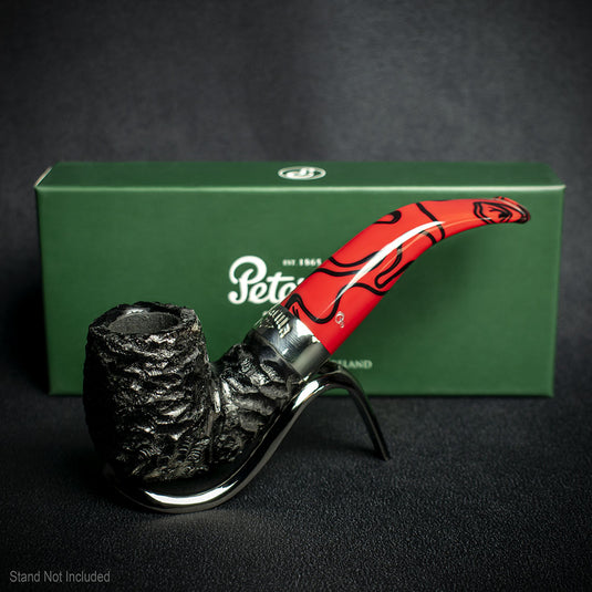 Peterson of Dublin Dracula Rusticated Briar Smoking Pipe - Shape XL90