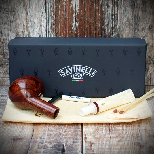 Savinelli Avorio Smooth Burgundy 207 - 6mm Briar Pipe