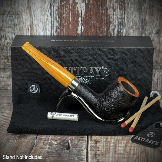 Rattrays Samhain Sandblast Yellow Briar Smoking Pipe - Shape 37