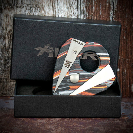 *DISC* Xikar Xi-2 Nightlife Orange 201NLO Double Blade Cigar Cutter