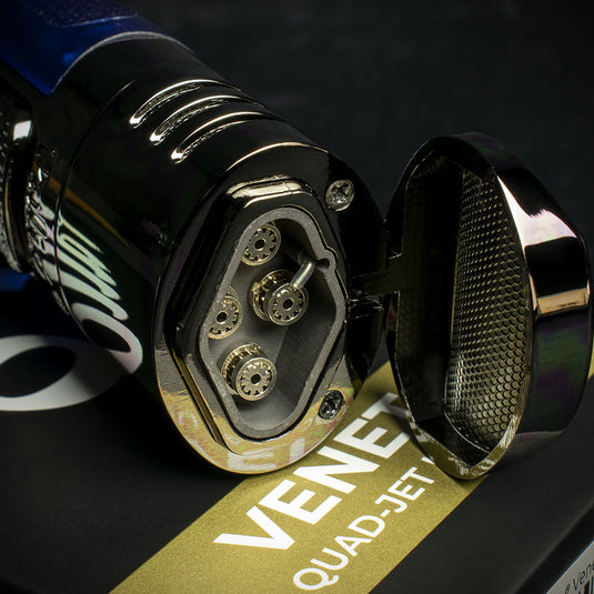 Palio Veneto Quad Flame Cigar Lighter - Blue