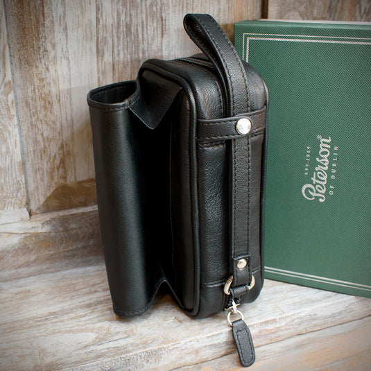 Peterson 2 x Pipe Zipped Compendium Bag - POU-133 Black
