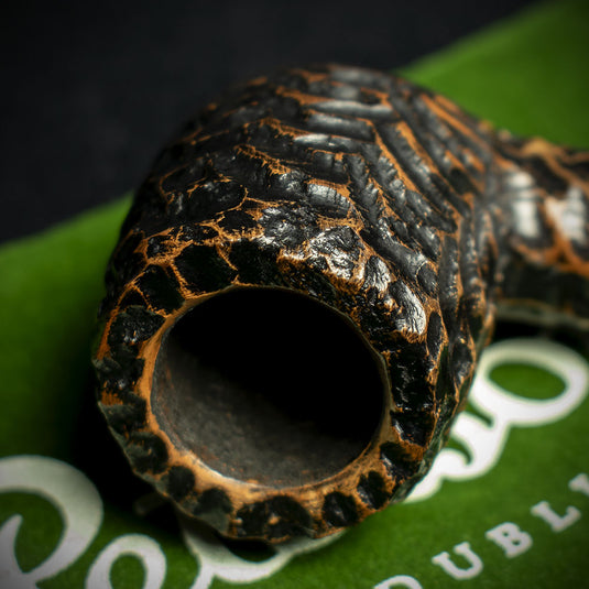 Peterson of Dublin Aran Rusticated Briar Smoking Pipe - Shape No.06