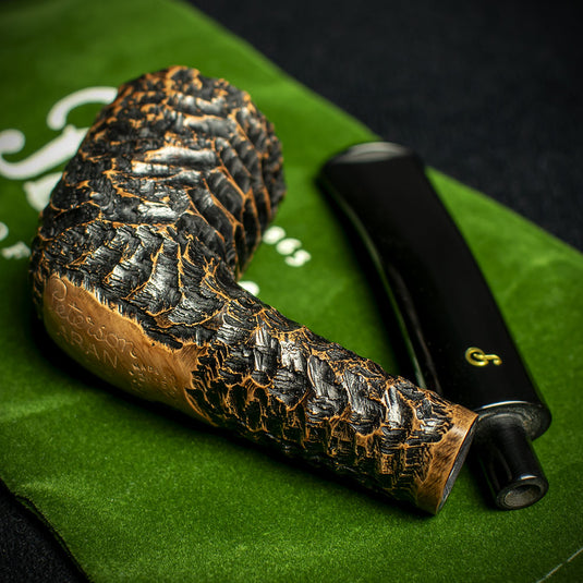 Peterson of Dublin Aran Rusticated Briar Smoking Pipe - Shape No.268