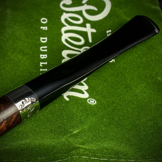 Peterson of Dublin Aran Smooth Nickel Mounted Pipe - Shape 15
