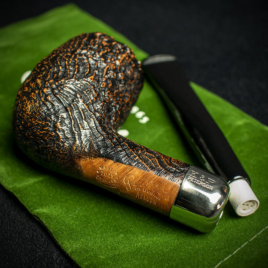 Peterson of Dublin Arklow Sandblasted Briar Smoking Pipe - Shape 107 9mm