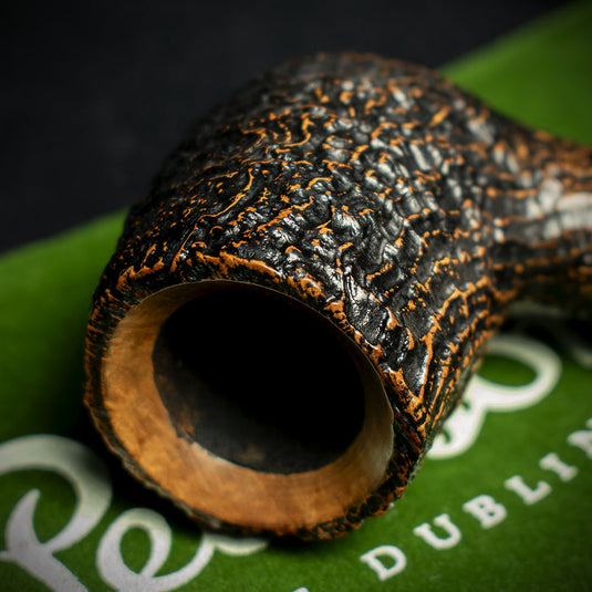 Peterson of Dublin Arklow Sandblasted Briar Smoking Pipe - Shape 107 9mm