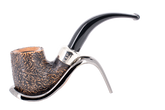 Peterson of Dublin Arklow Sandblasted Briar Smoking Pipe - Shape 338 - 9mm