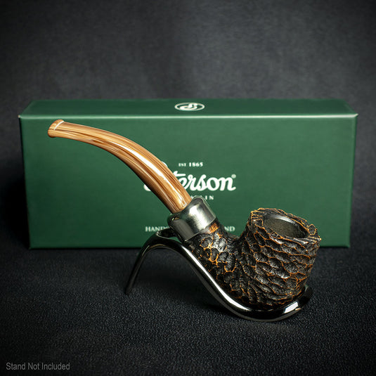 Peterson of Dublin Derry Rusticated Briar Smoking Pipe - Shape 01 - 9mm