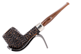 Peterson of Dublin Derry Rusticated Briar Smoking Pipe - Shape 106 - 9mm