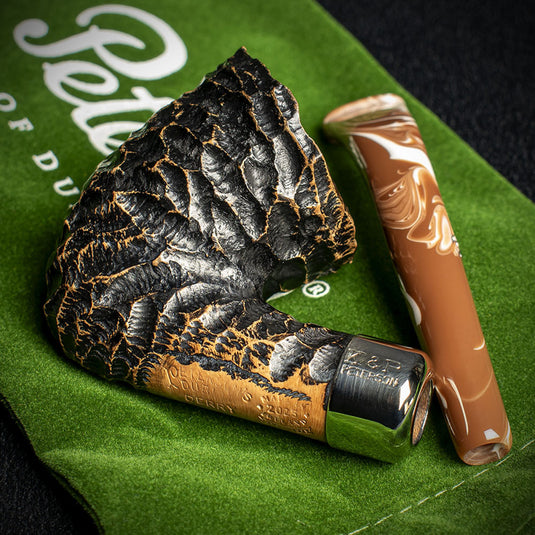 Peterson of Dublin Derry Rusticated Briar Smoking Pipe - Shape 127