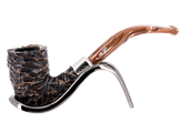 Peterson of Dublin Derry Rusticated Briar Smoking Pipe - Shape 128