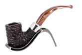 Peterson of Dublin Derry Rusticated Briar Smoking Pipe - Shape 338 - 9mm