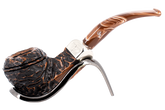 Peterson of Dublin Derry Rusticated Briar Smoking Pipe - Shape 80s - 9mm
